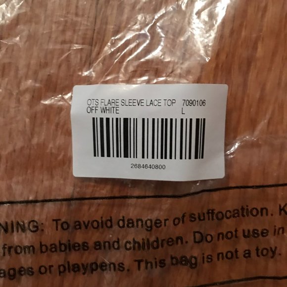 Boston Proper Flare Sleeve Lace Top - Size L - Picture 3 of 3